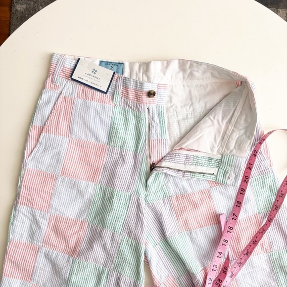 Castaway Clothing Nantucket Mens 9” Seersucker Color Patchwork Short Size 28 New - Picture 4 of 8